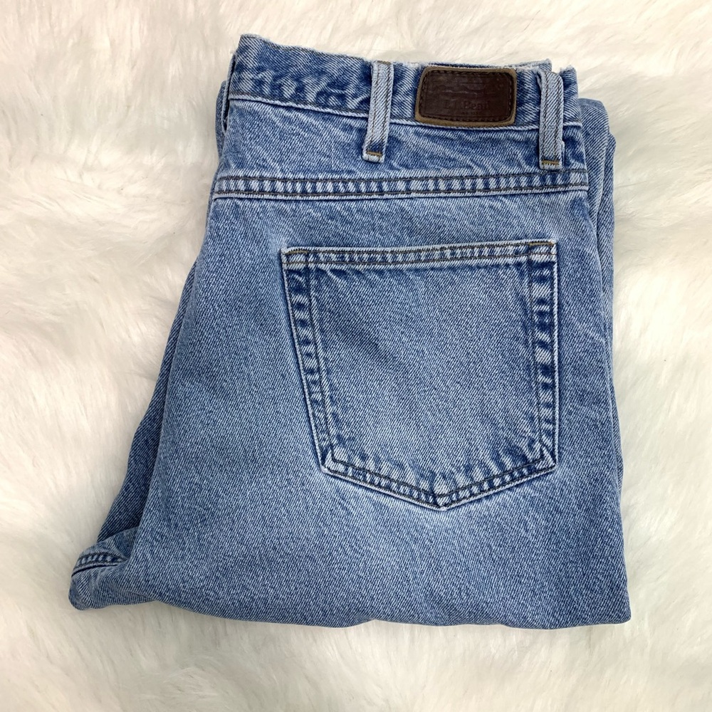 Vintage L.L. Bean Flannel Lined Jeans - Natural Fit